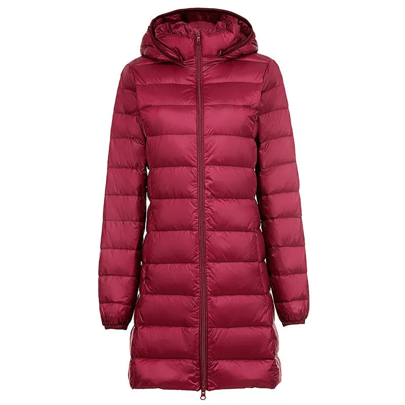 Langer Kapuzenmantel für Frauen – Warm & Elegant für Jeden Anlass