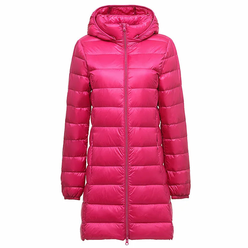 Langer Kapuzenmantel für Frauen – Warm & Elegant für Jeden Anlass