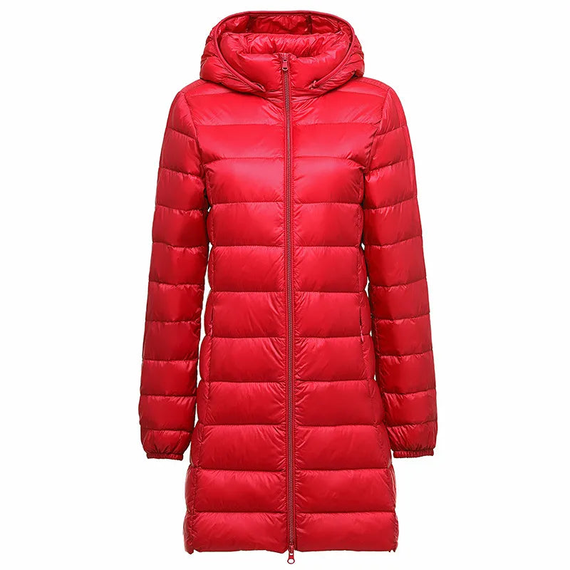 Langer Kapuzenmantel für Frauen – Warm & Elegant für Jeden Anlass