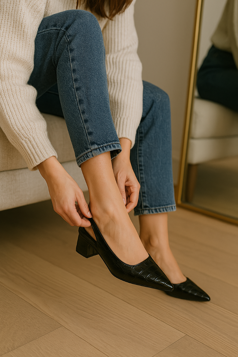 Lara – Slingpumps – Bequeme schwarze Pumps mit elegantem Design 1