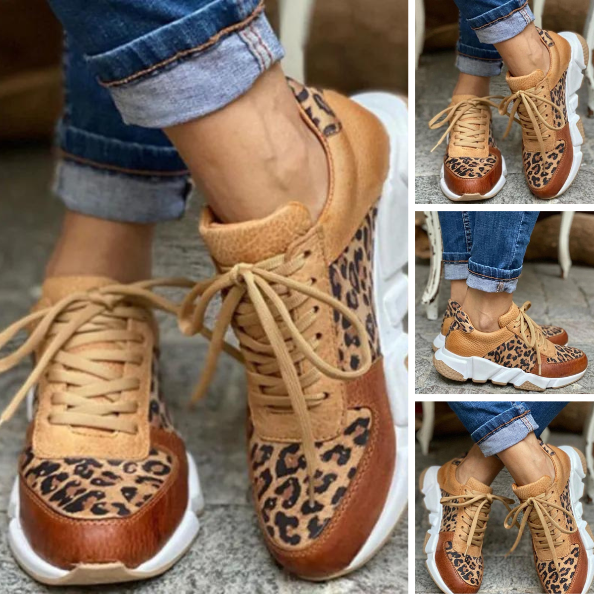 Lässige Leoparden-Sneakers für Damen – Stilvoll & Bequem
