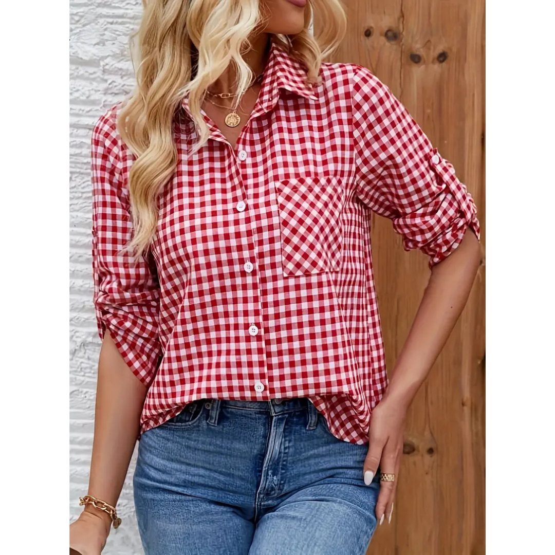 Lässiges Button-Down-Hemd für Damen – Stilvoll & Bequem