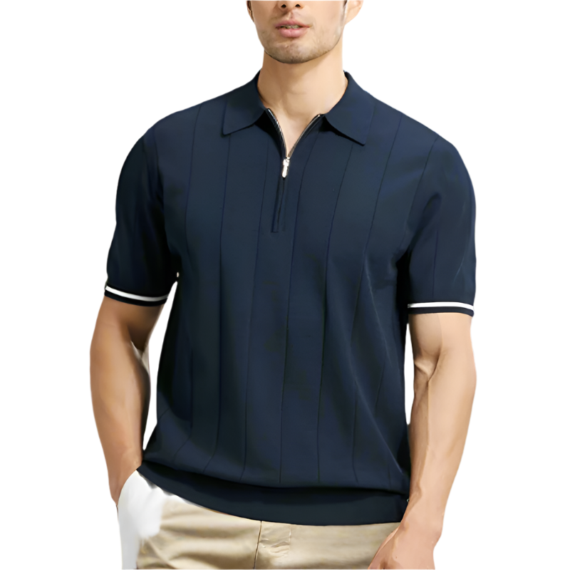 Laurel – Poloshirt Herren – Klassischer Stil mit Modernem Reißverschluss