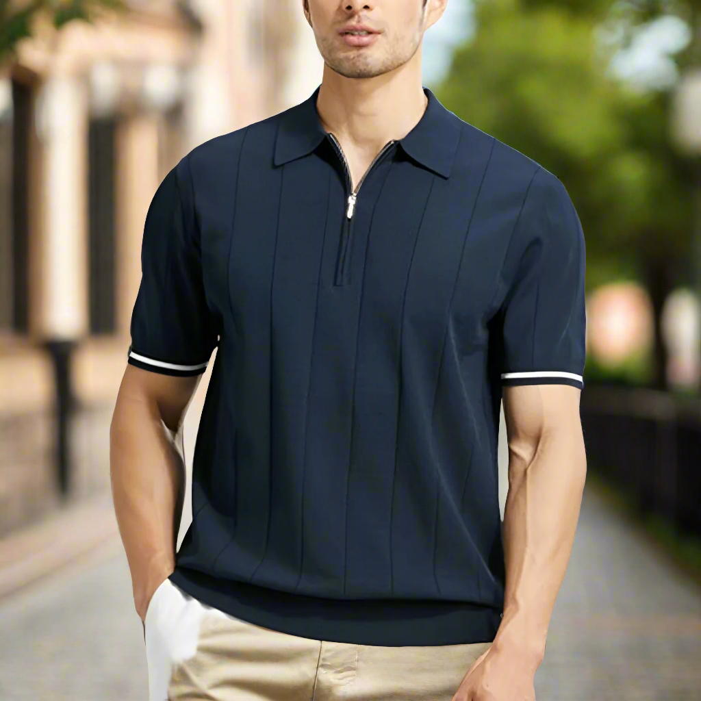 Laurel – Poloshirt Herren – Klassisch mit Modernem Reißverschluss 1
