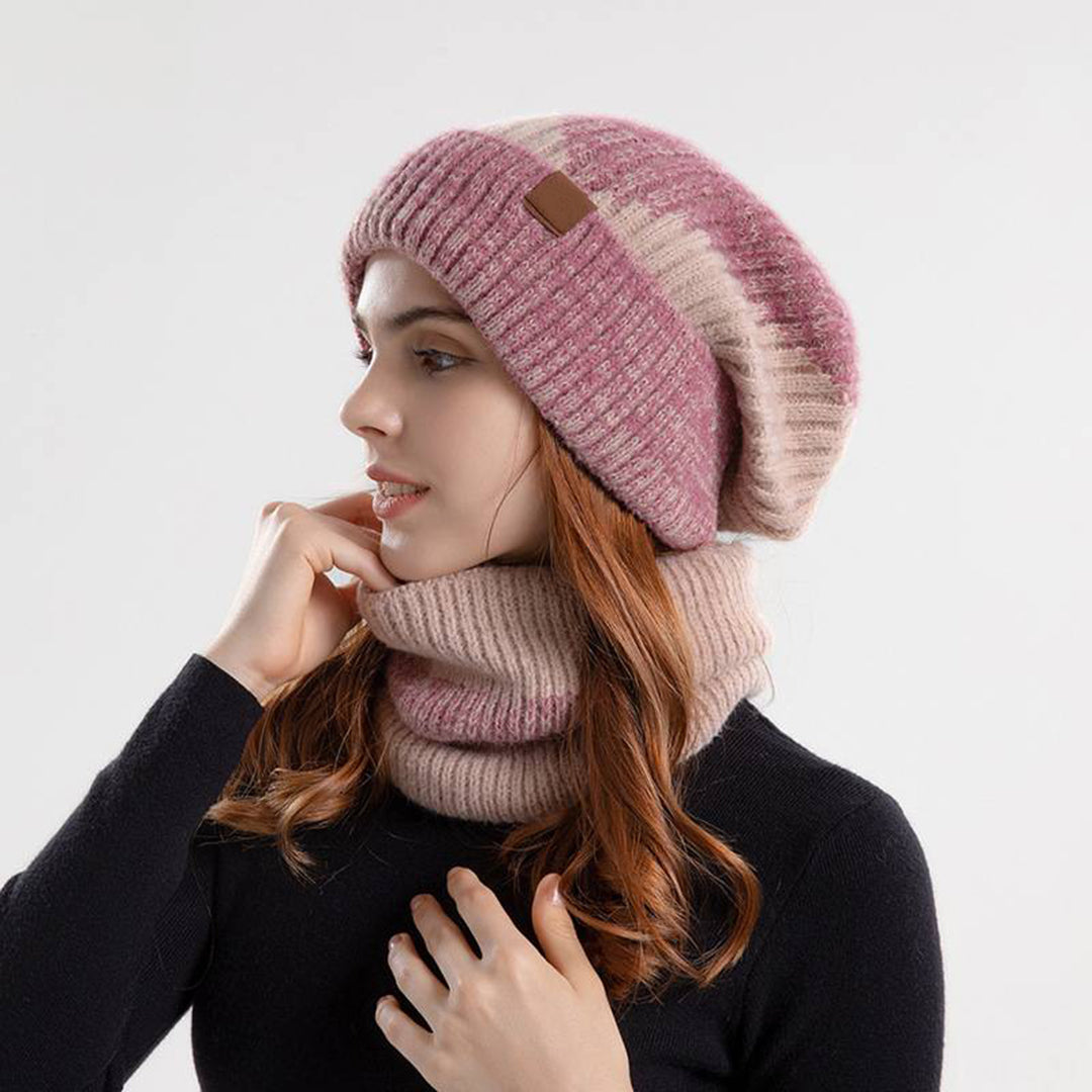 Leichte Mütze und Schal-Set für Damen – Stilvoll & Warm