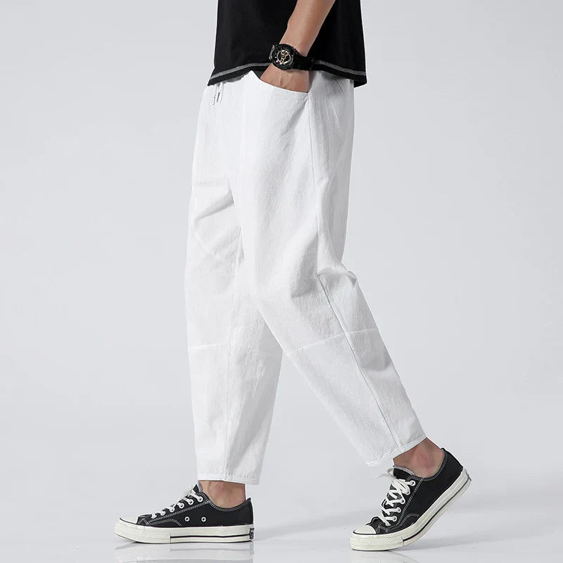 Leinenhose Herren – Atmungsaktive & Stilvolle Sommerhose – Lockerer Schnitt & Pflegeleicht