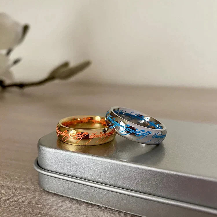 Leuchtender Ring – Magisches Design mit Glücksrunen – Für Eleganz und Positivität