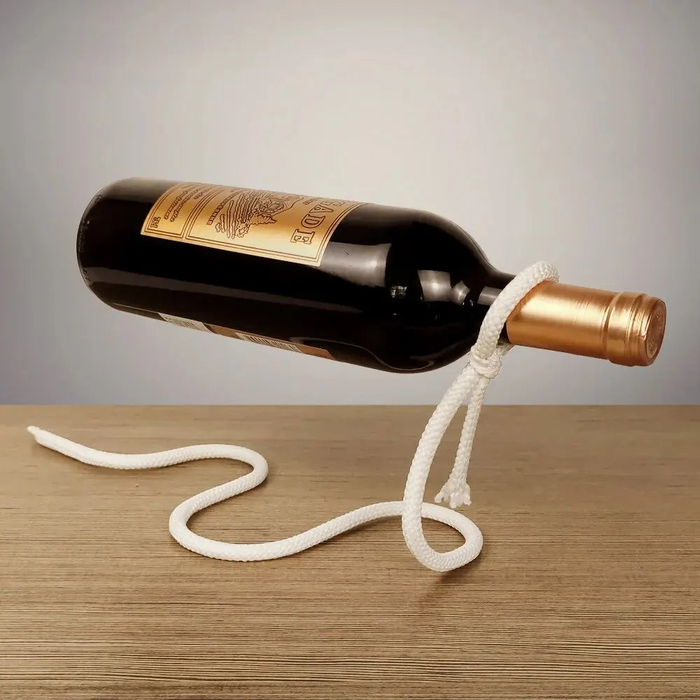Levitaro – Schwebendes Seil-Weinregal im modernen Design