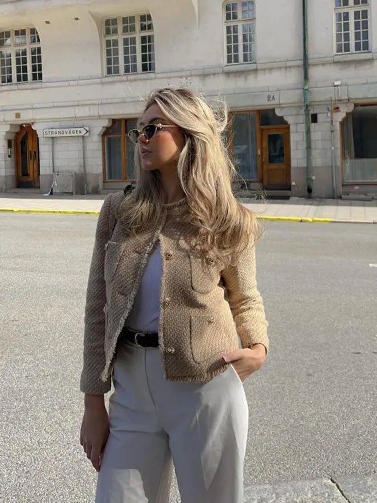 Linda – Beige Blazer Damen – Klassisch & Elegante Passform