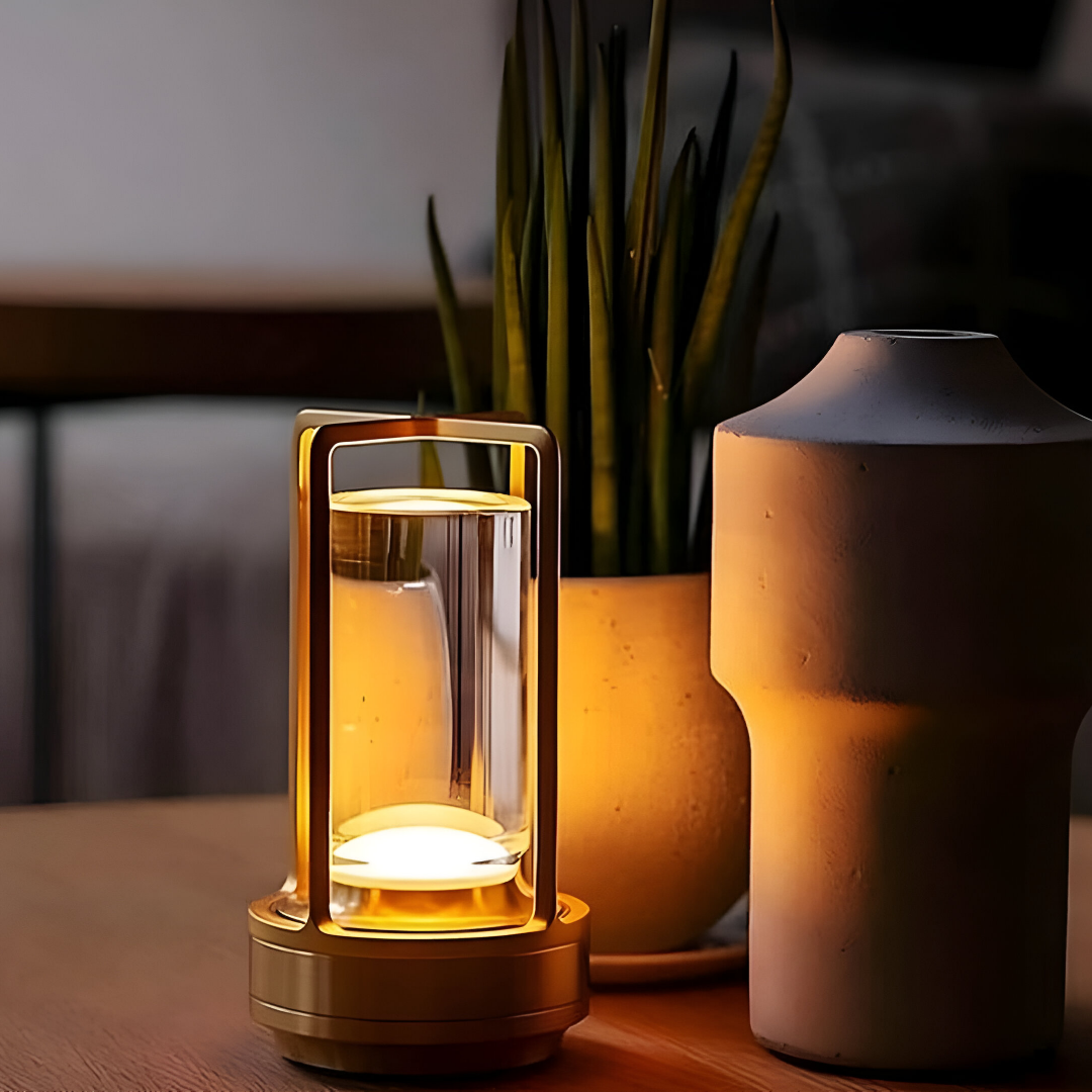Liora – Kabellose Design-Tischlampe, dimmbar & wasserfest