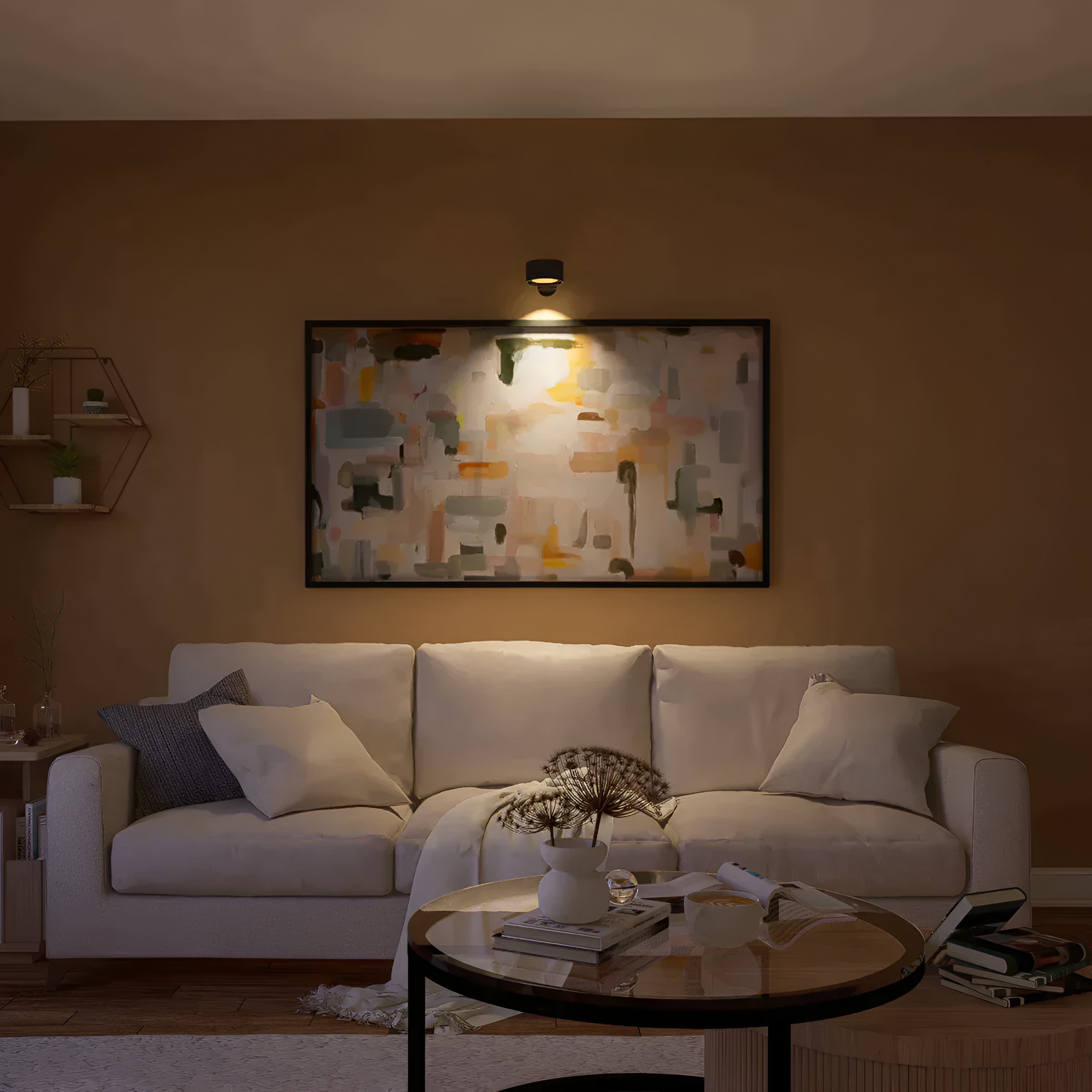 LumoSpin – Kabellose 360° LED-Wandleuchte mit Touch & USB-Ladung
