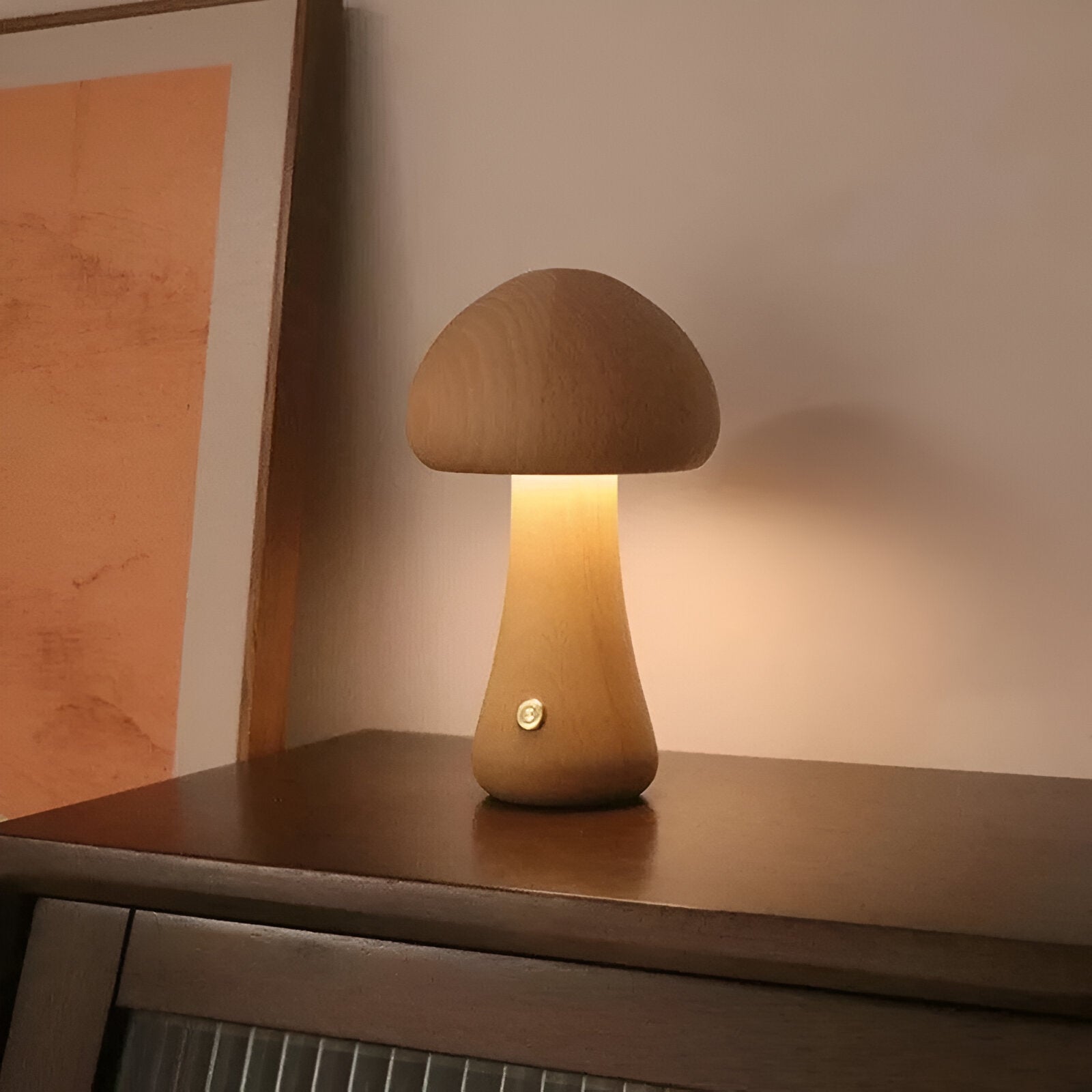 Lumora – Beruhigende LED-Holzlampe mit Touchfunktion
