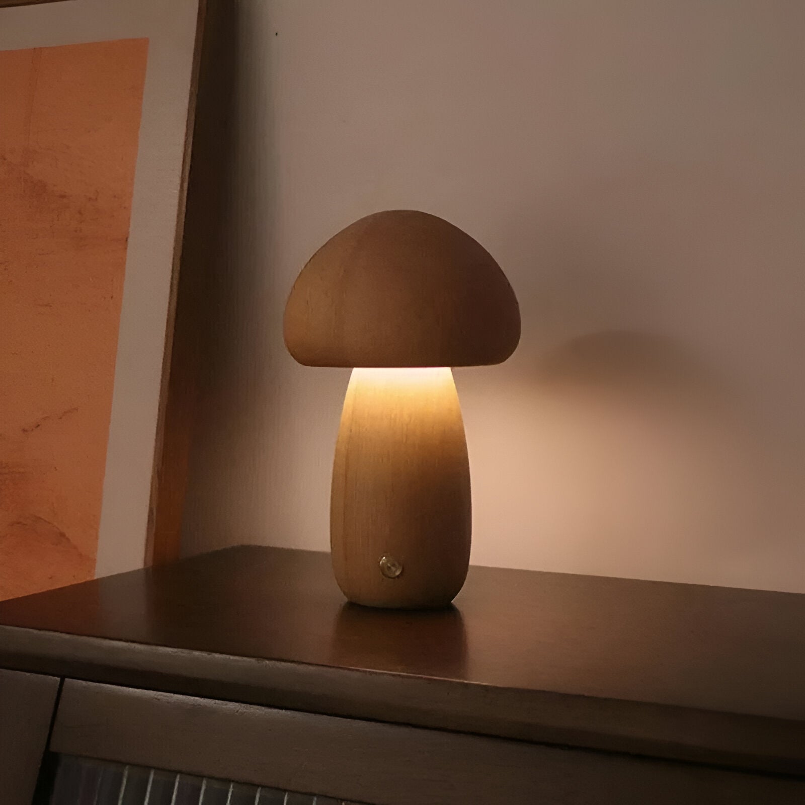 Lumora – Beruhigende LED-Holzlampe mit Touchfunktion