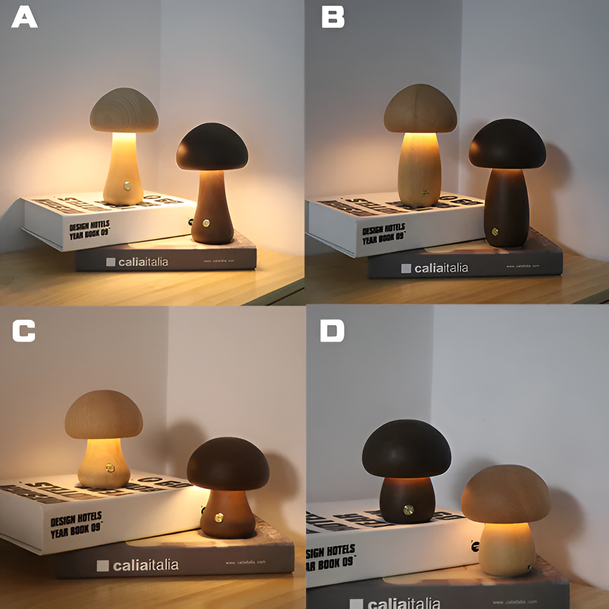Lumora – Beruhigende LED-Holzlampe mit Touchfunktion