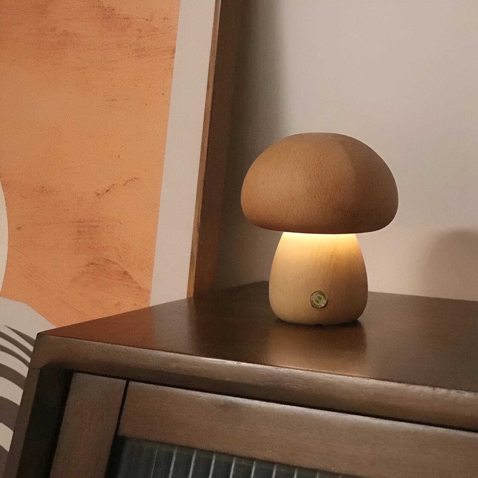 Lumora – Beruhigende LED-Holzlampe mit Touchfunktion