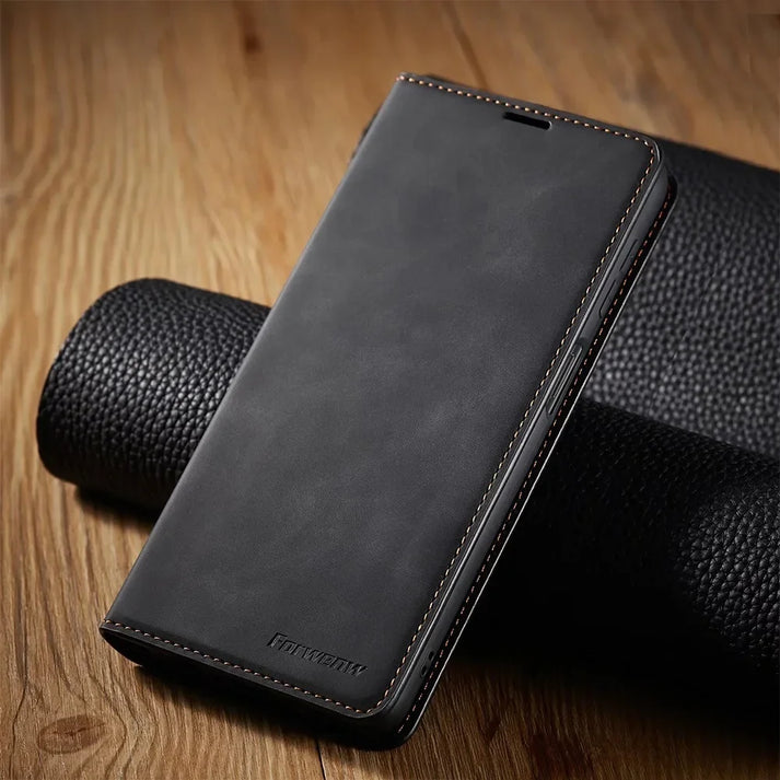 Magnetische Lederhülle für Samsung – Stilvoller & Robuster Schutz 1