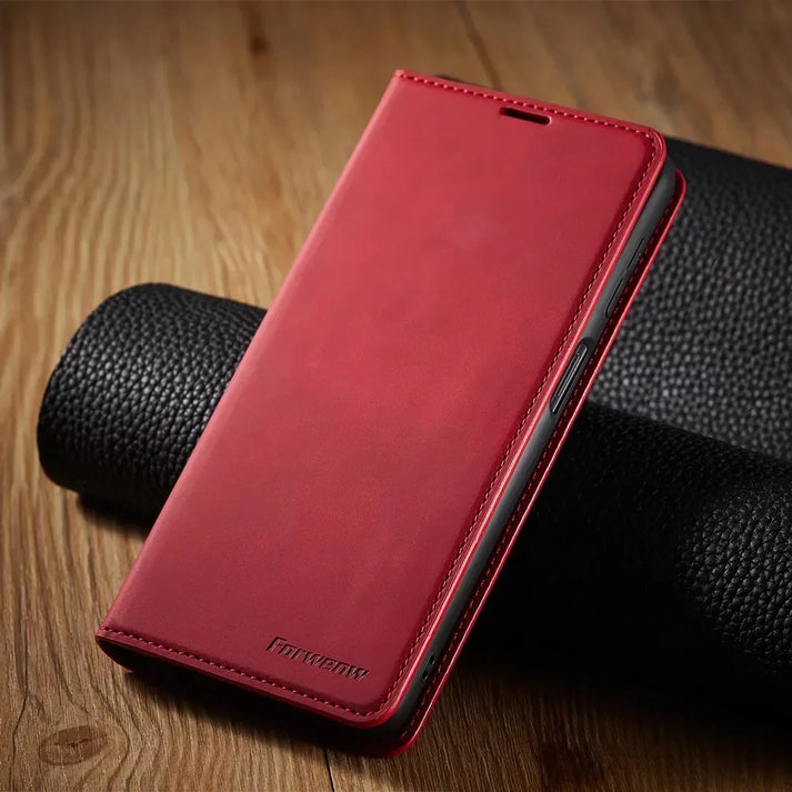 Magnetische Lederhülle für Samsung – Stilvoller & Robuster Schutz 3
