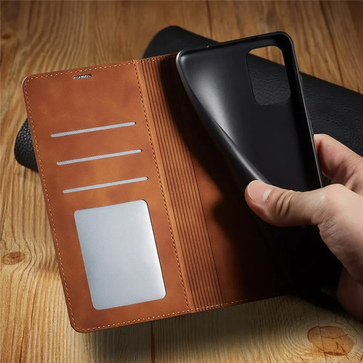 Magnetische Lederhülle für Samsung – Stilvoller & Robuster Schutz 5