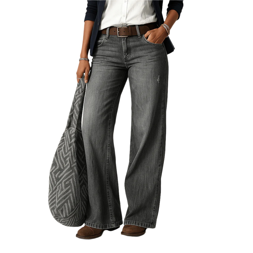 Majken – Damenjeans – Weites Bein für Lässigen Stil & Komfort