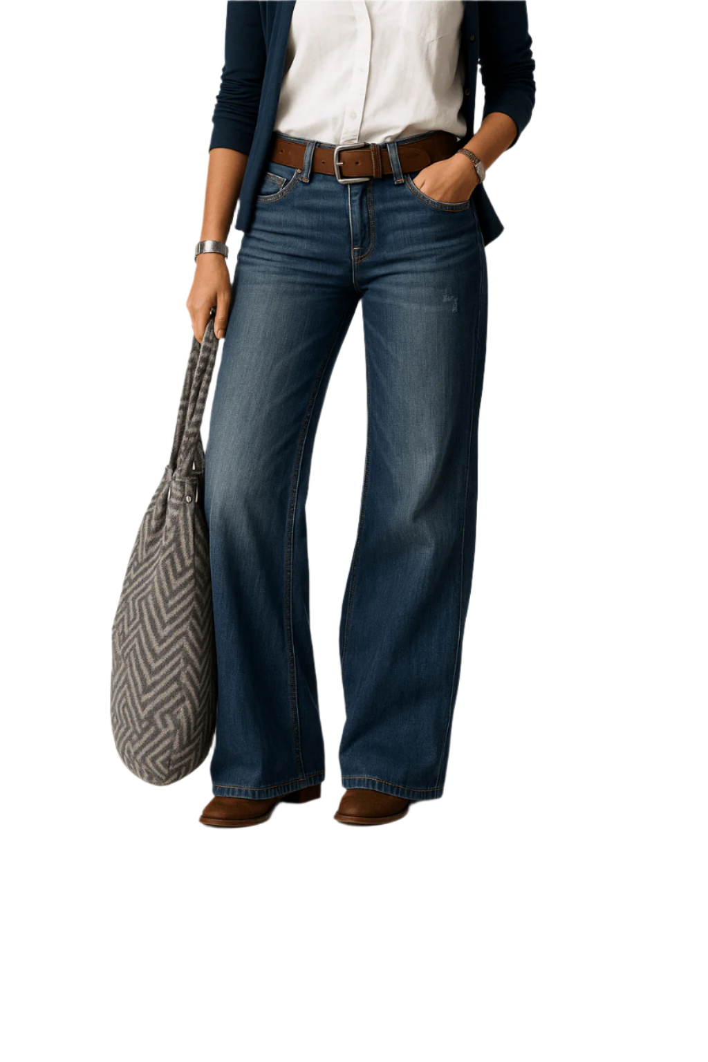 Majken – Damenjeans – Weites Bein für Lässigen Stil & Komfort