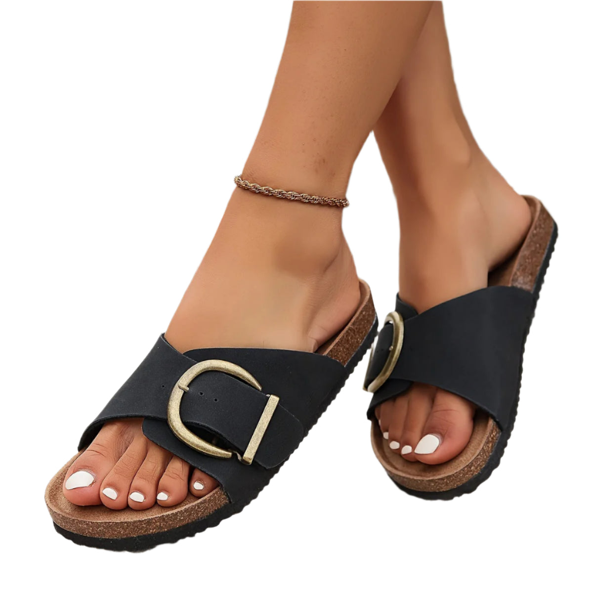 Margie – Damen Sandalen – Bequeme Kork-Pantoletten für den Sommer