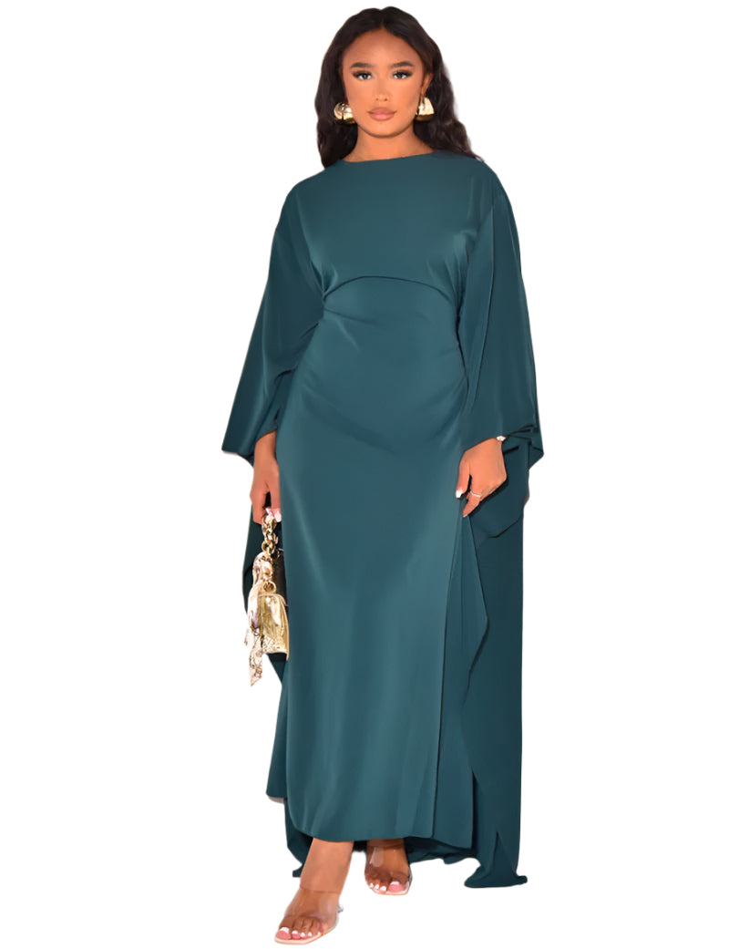Marlyn – Maxikleid Sommer – Elegante Cape-Silhouette für Feste