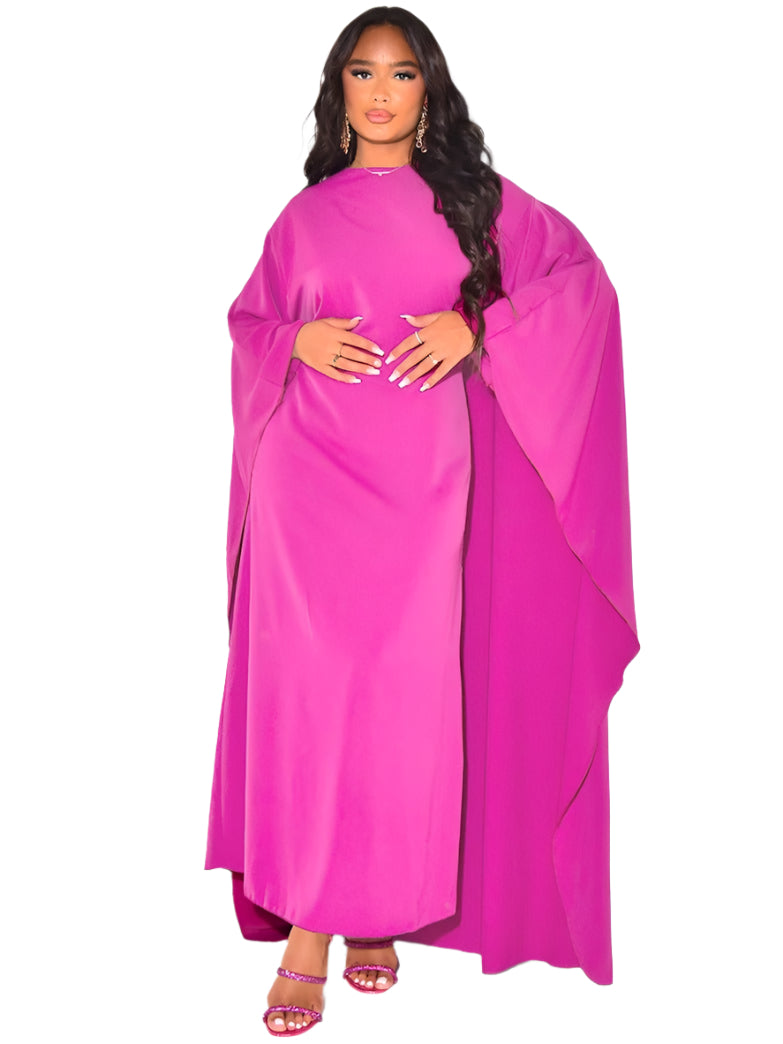 Marlyn – Maxikleid Sommer – Elegante Cape-Silhouette für Feste
