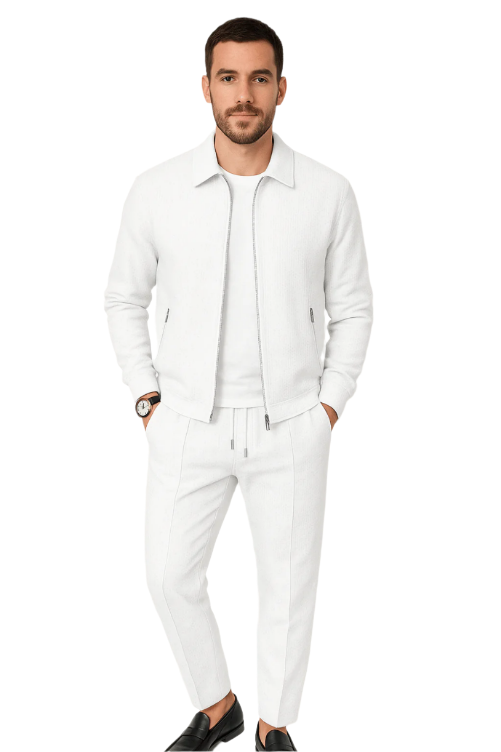 Martin – Waffelstrick-Set – Bequem & Stilvoll für Alltagslooks