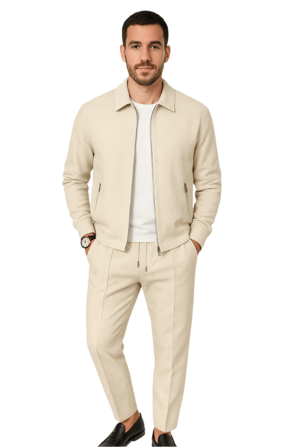 Martin – Waffelstrick-Set – Bequem & Stilvoll für Alltagslooks