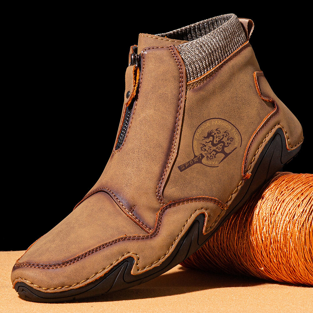Mikrofaser-Lederstiefeletten für Herren – Stilvoll & Bequem