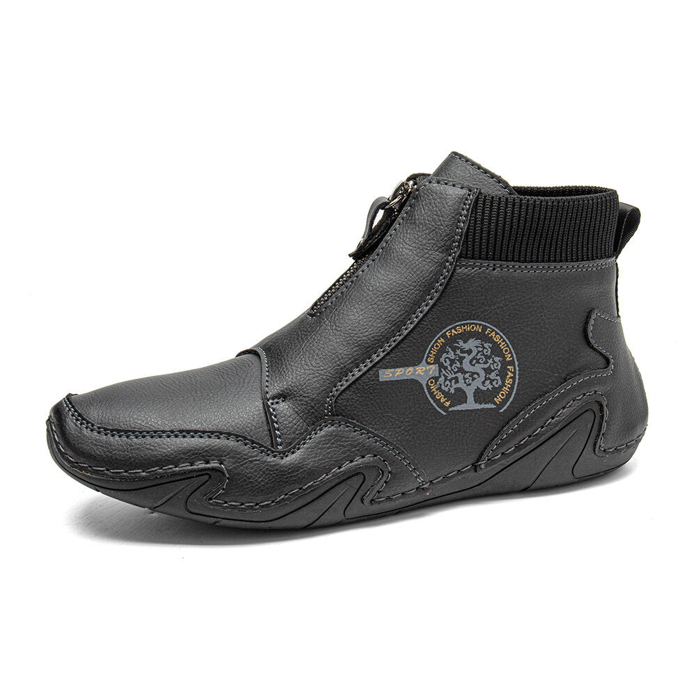 Mikrofaser-Lederstiefeletten für Herren – Stilvoll & Bequem