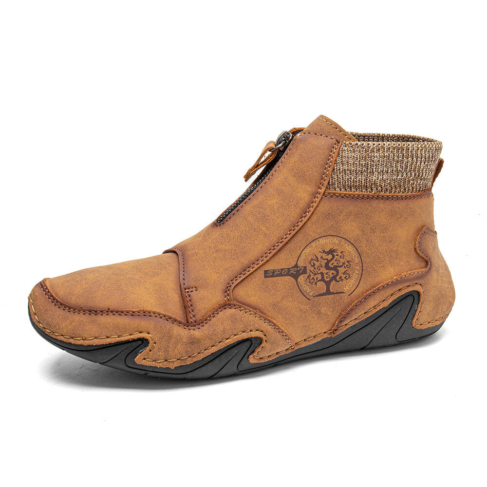 Mikrofaser-Lederstiefeletten für Herren – Stilvoll & Bequem