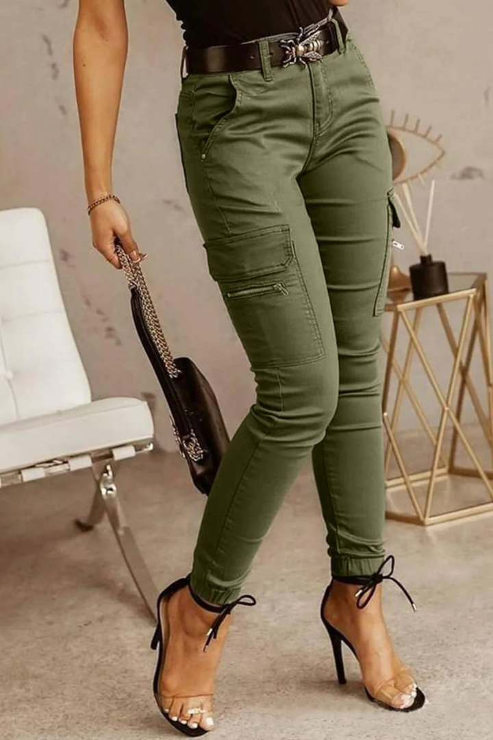 Moderne Cargohose Damen – Bequem & Vielseitig – Schwarz mit Praktischen Taschen