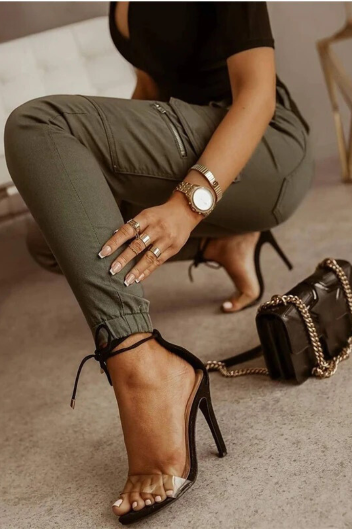 Moderne Cargohose Damen – Bequem & Vielseitig – Schwarz mit Praktischen Taschen