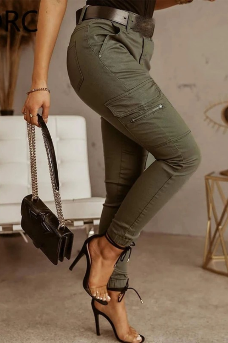 Moderne Cargohose Damen – Bequem & Vielseitig – Schwarz mit Praktischen Taschen