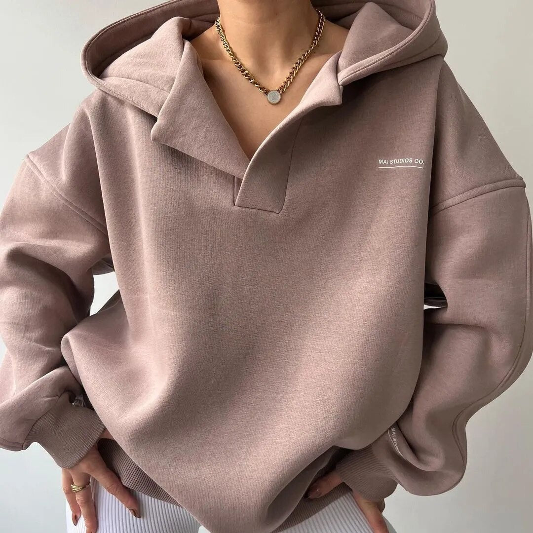 Moderner Kapuzenpullover für Damen – Warm & Stilvoll für den Winter
