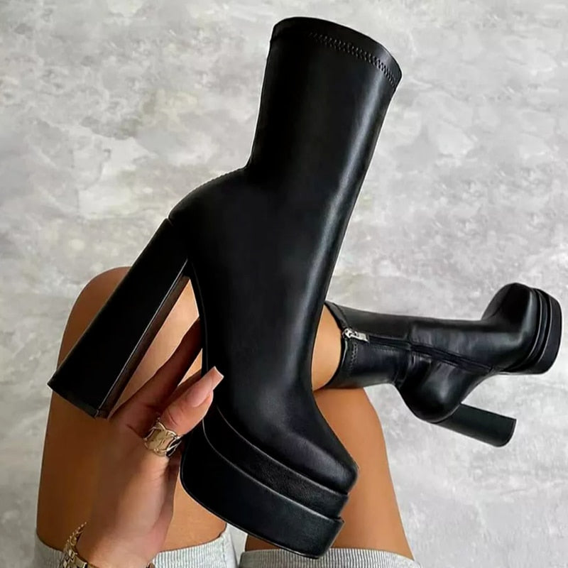 Modische Flache Stiefeletten Damen Schwarz – Elegant & Komfortabel