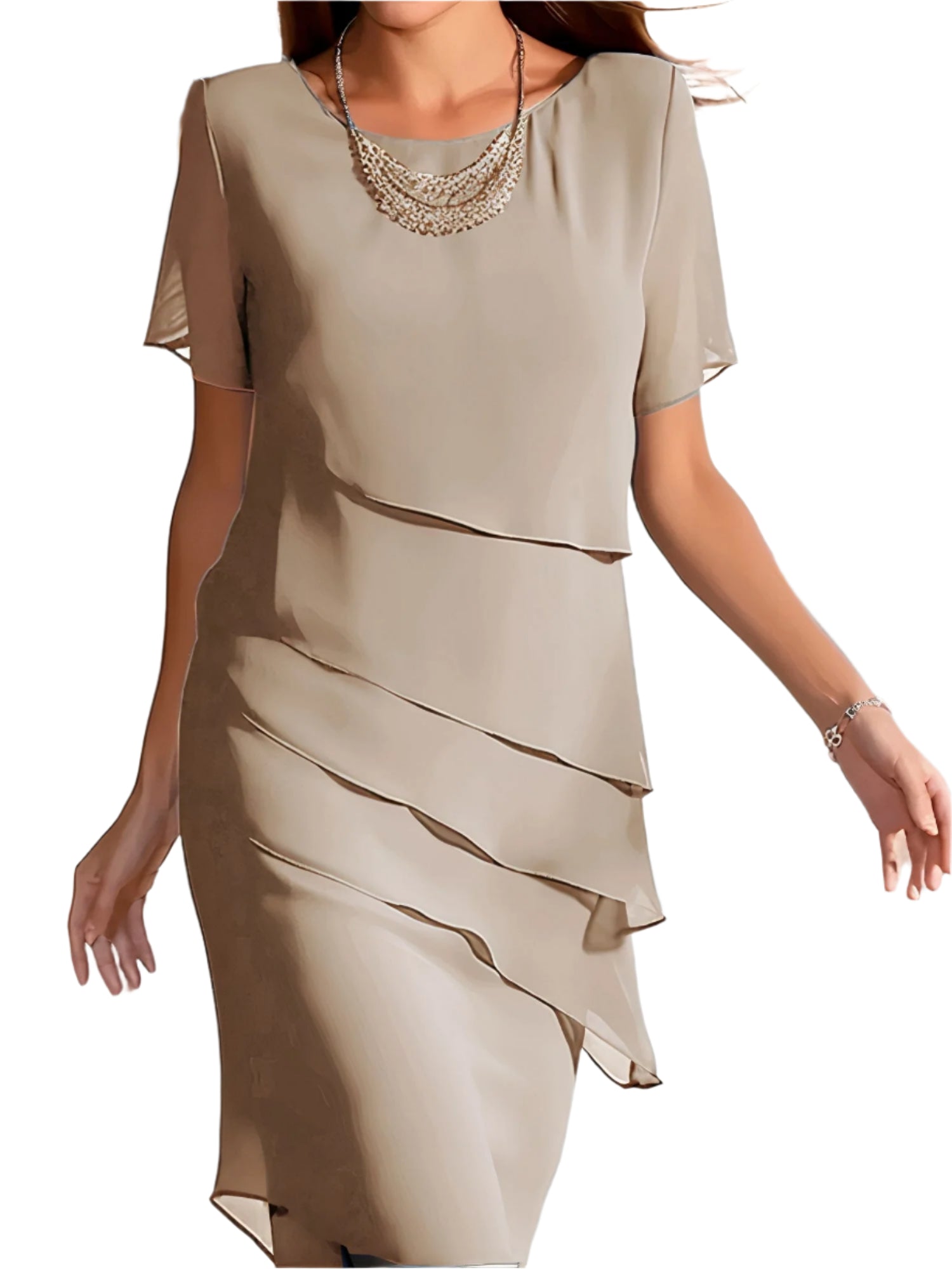 Müller Mode – Chiffonkleid – Anmutige Stufen und Eleganz