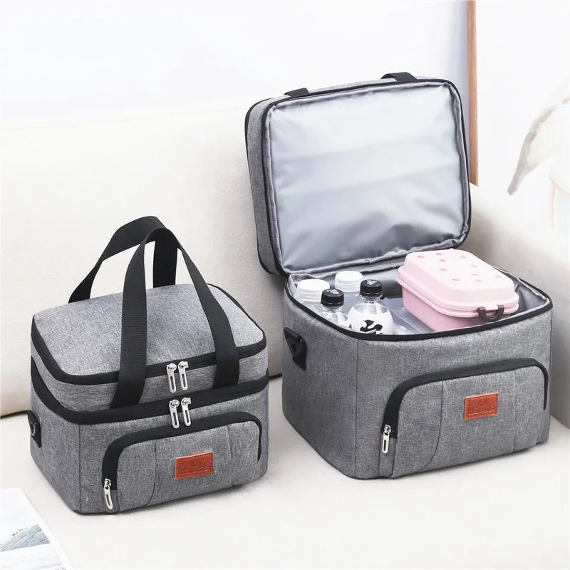Multifunktionale Kühltasche – Doppellagige Tragetasche – Großes Fassungsvermögen für Reisen 2
