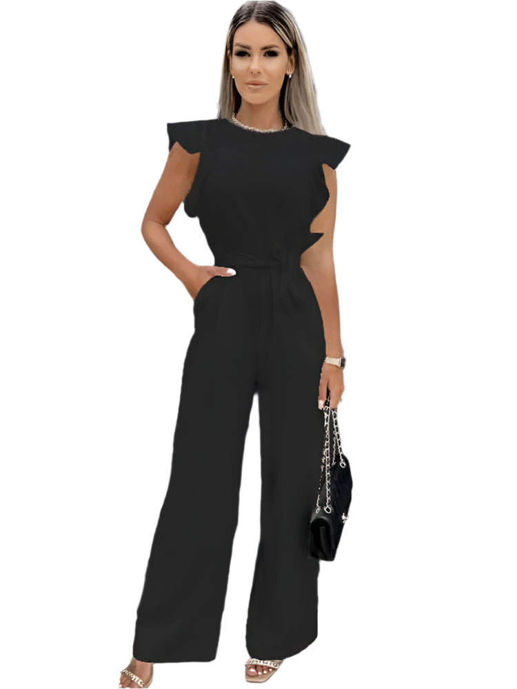 Nina – Jumpsuit Damen – Elegant mit Rüschenärmeln für Hochzeiten & Festliche Anlässe