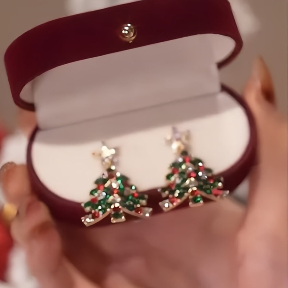 Ohrringe Silber – Elegantes Weihnachtsbaum-Design – Hypoallergen für Empfindliche Ohren