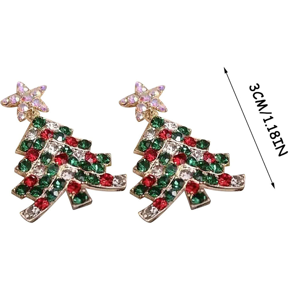 Ohrringe Silber – Elegantes Weihnachtsbaum-Design – Hypoallergen für Empfindliche Ohren
