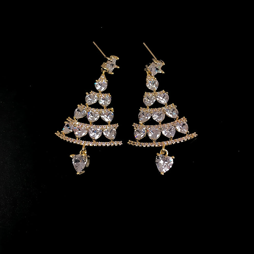 Ohrringe Silber – Elegantes Weihnachtsbaum-Design – Hypoallergen für Empfindliche Ohren