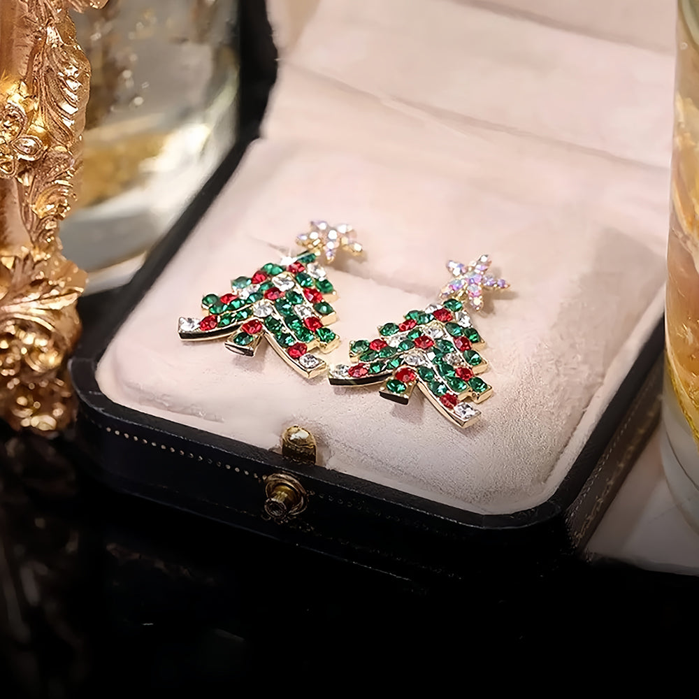 Ohrringe Silber – Elegantes Weihnachtsbaum-Design – Hypoallergen für Empfindliche Ohren
