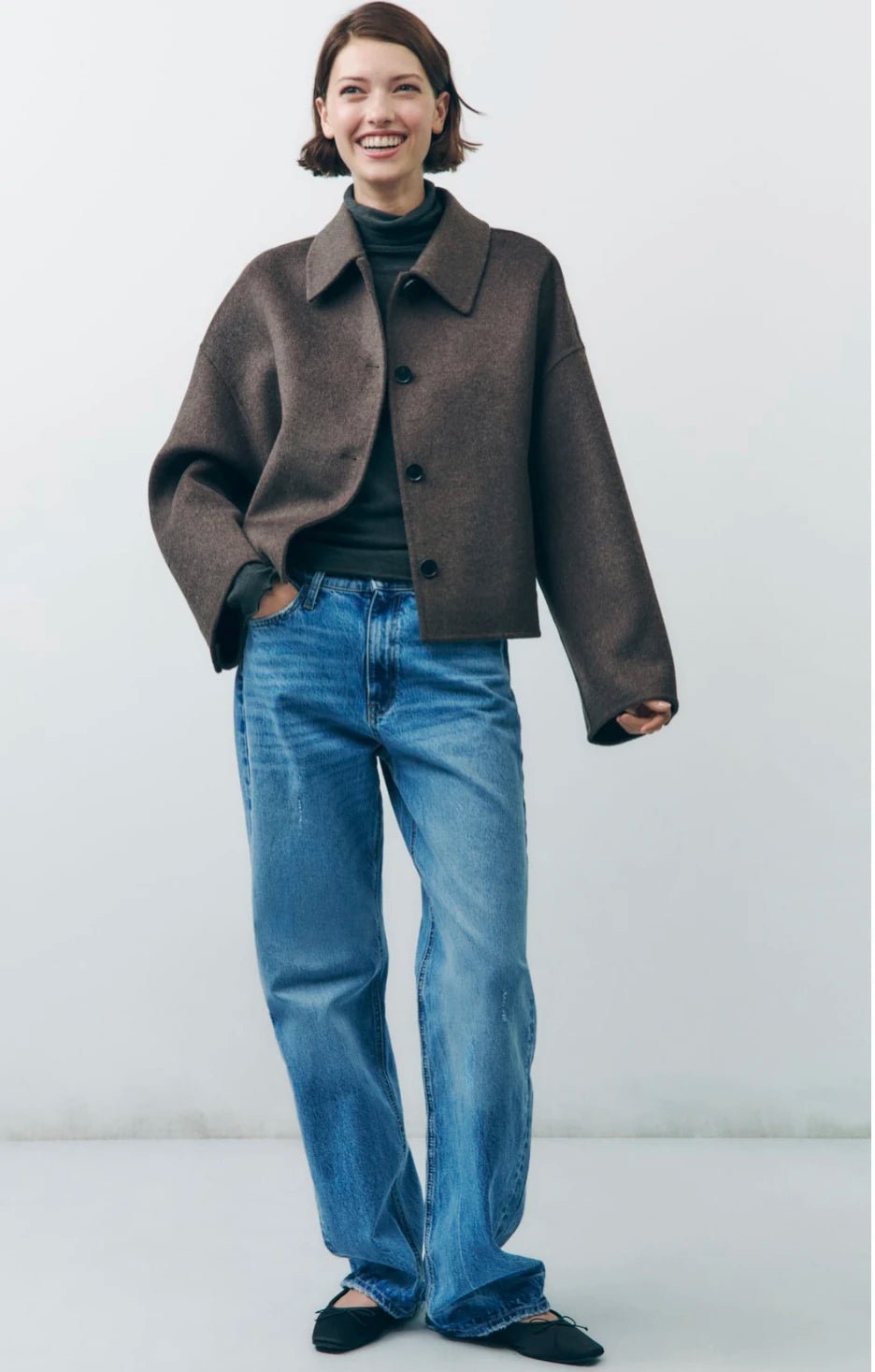 Oversized Wollmantel Schwarz – Bequeme Passform für Stilvolle Outfits 2