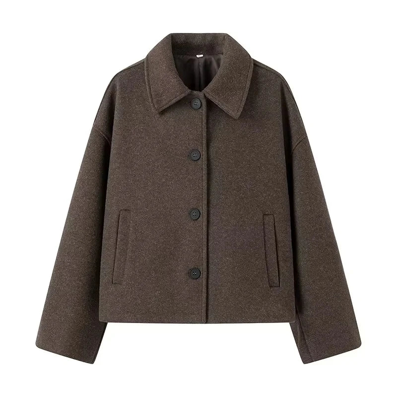 Oversized Wollmantel Schwarz – Bequeme Passform für Stilvolle Outfits 0