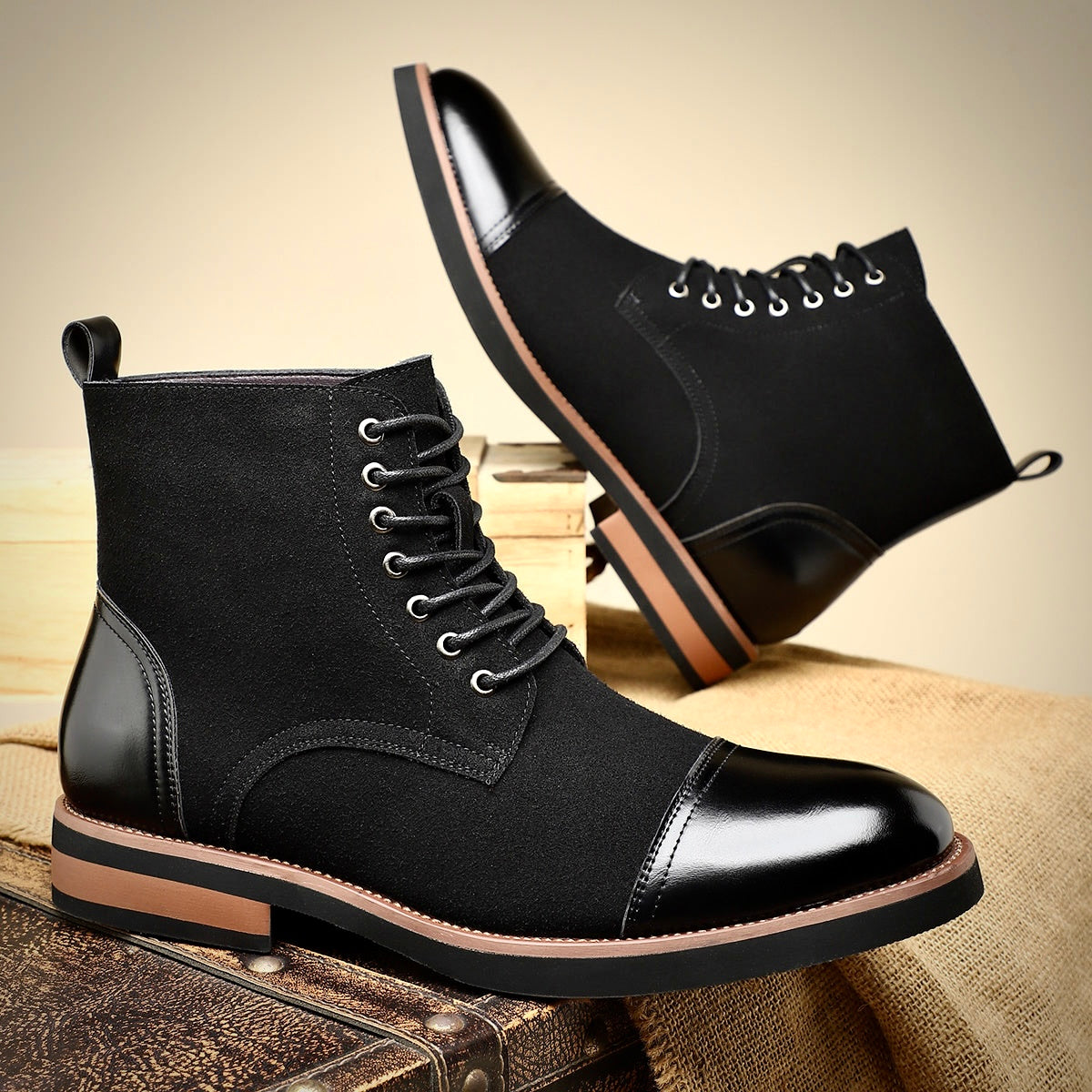 Oxford Lederstiefel für Herren – Handgefertigte Eleganz & Komfort