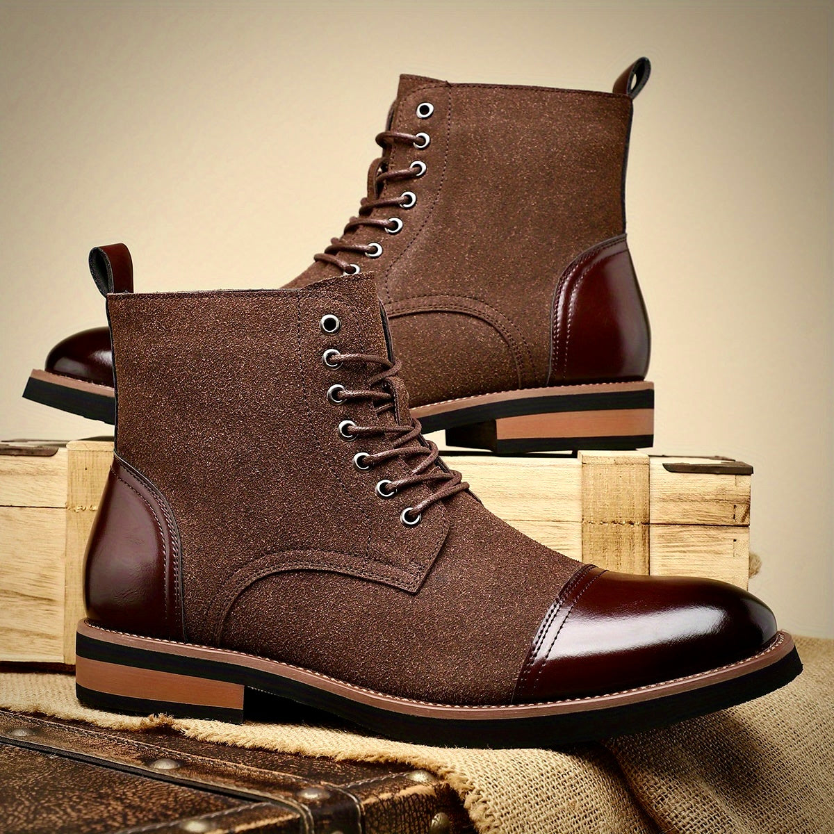 Oxford Lederstiefel für Herren – Handgefertigte Eleganz & Komfort