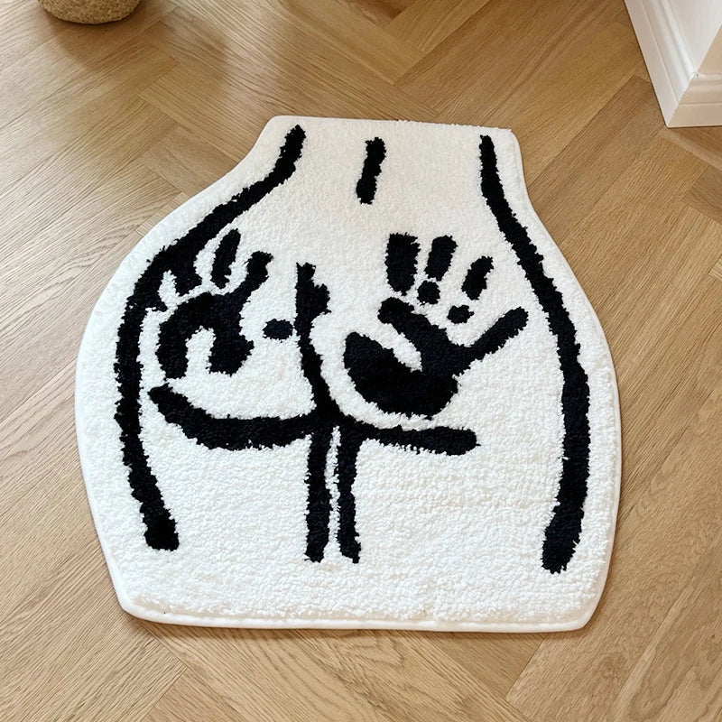 PalmPop – Lustiger Handabdruck-Teppich, rutschfest & weich