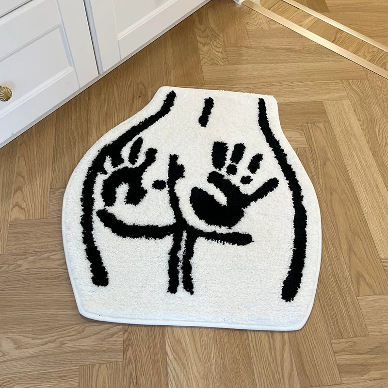 PalmPop – Lustiger Handabdruck-Teppich, rutschfest & weich